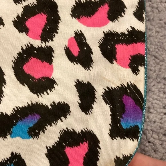 Glitter Neon Heart Animal Print Design Bag - Picture 7 of 10